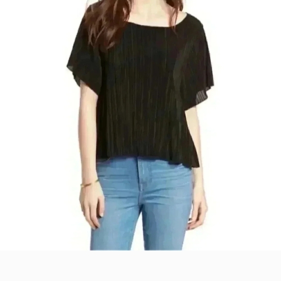 Madewell Black Pleated Blouse - Picture 6 of 6
